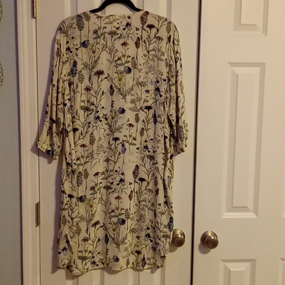 H&M Floral Mini Dress - White and Blue - Picture 5 of 6